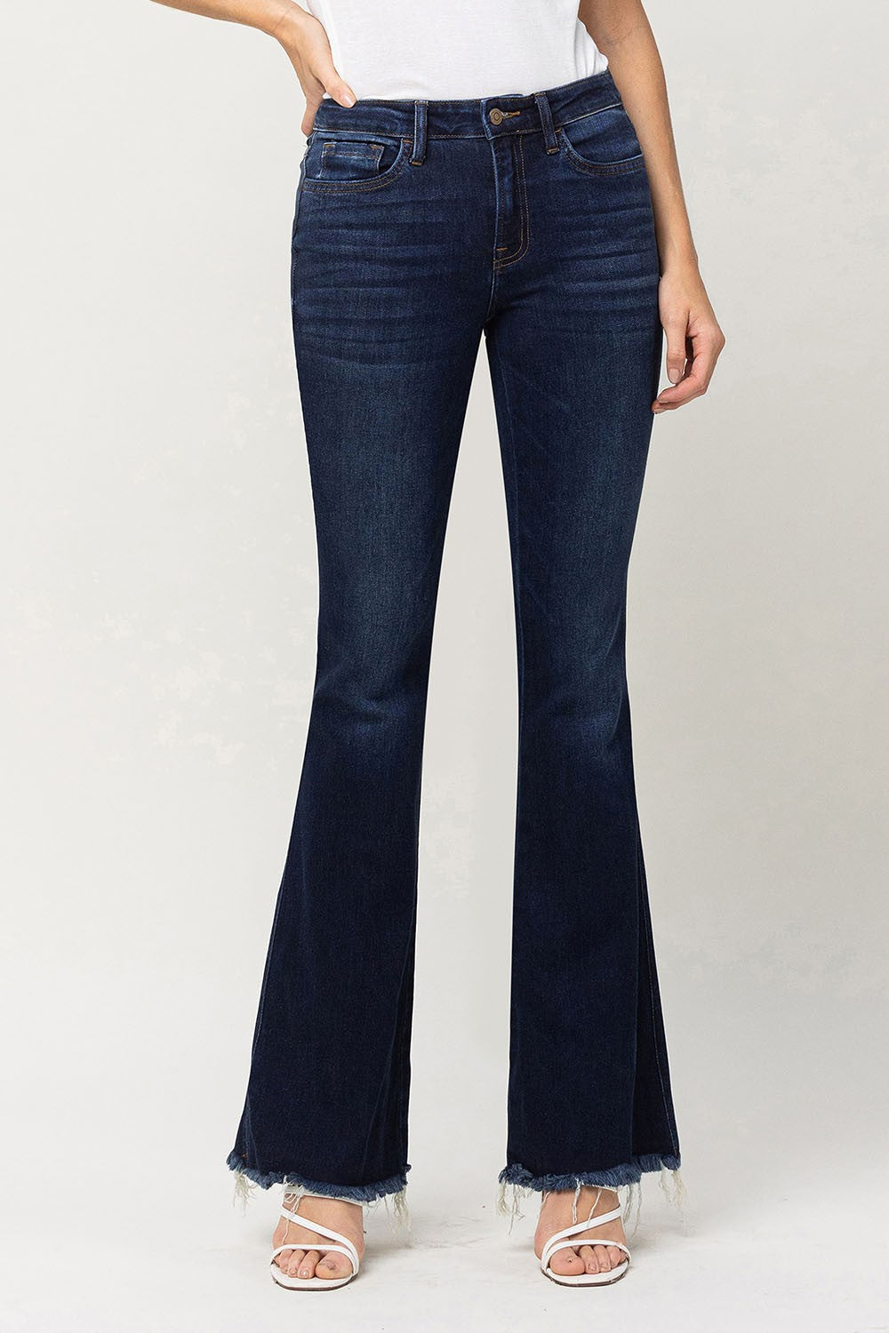 FLYING MONKEY MID RISE FLARE JEANS