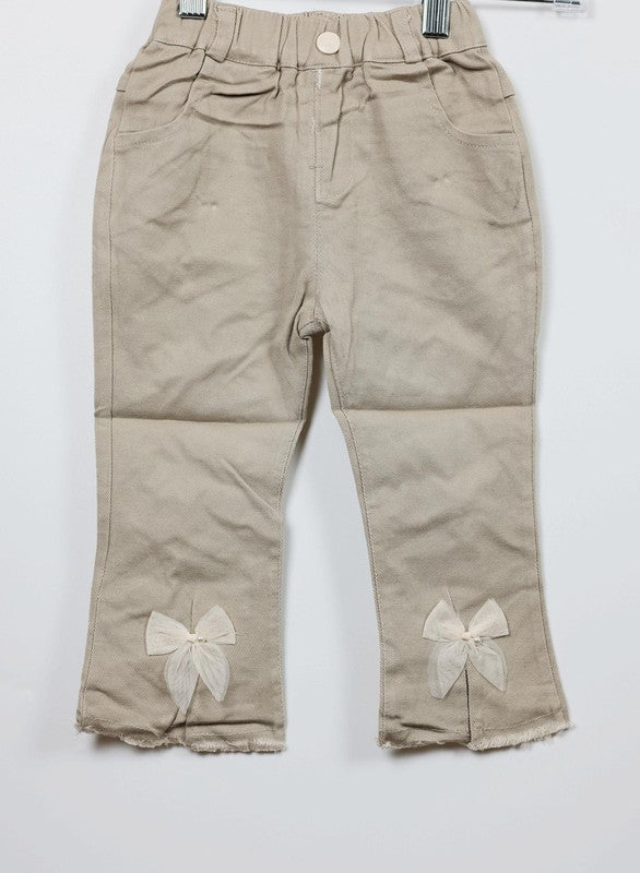 GIRLS FLARE PANT WITH BOW