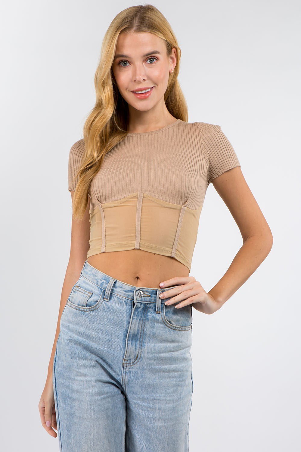 MESH CORSET TOP