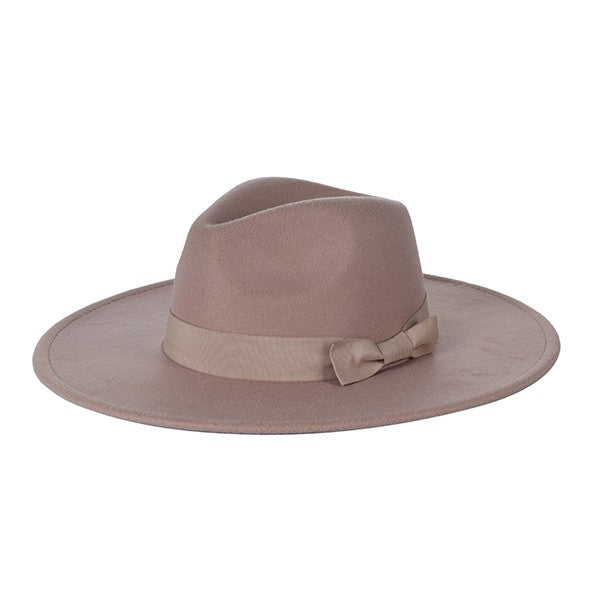 FAUX SUEDE FEDORA HAT