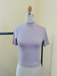 MOCK NECK HALF SLEEVE TOP