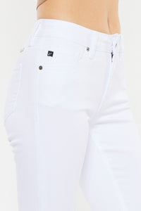 KAN KAN MID RISE WHITE FLARE JEANS