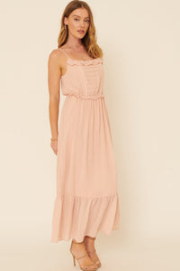 EVELYN RUFFLE MAXI DRESS