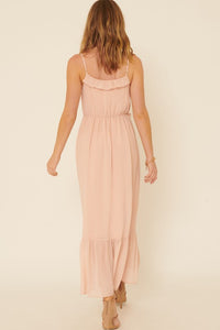 EVELYN RUFFLE MAXI DRESS