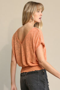 REBA RUFFLE SLEEVE TOP