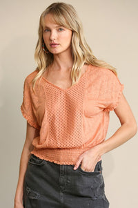 REBA RUFFLE SLEEVE TOP