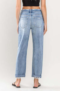 HIGH RISE CUFFED BOYFRIEND JEANS