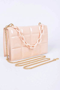 Patent Faux Leather Embossed Swing Bag