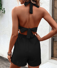 ARIELLE HALTER TOP ROMPER