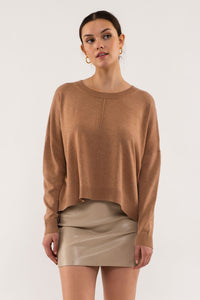 AMBER EXTENDED SHOULDER SWEATER