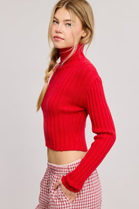 ZOIE RIBBED-KNIT SWEATER