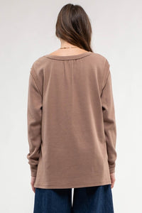 RONNIE REVERSE STITCH KNIT TOP