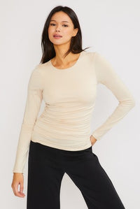 LONG SLEEVE RUCHED TOP