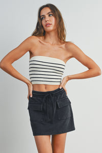 MELANIE STRIPED TUBE TOP