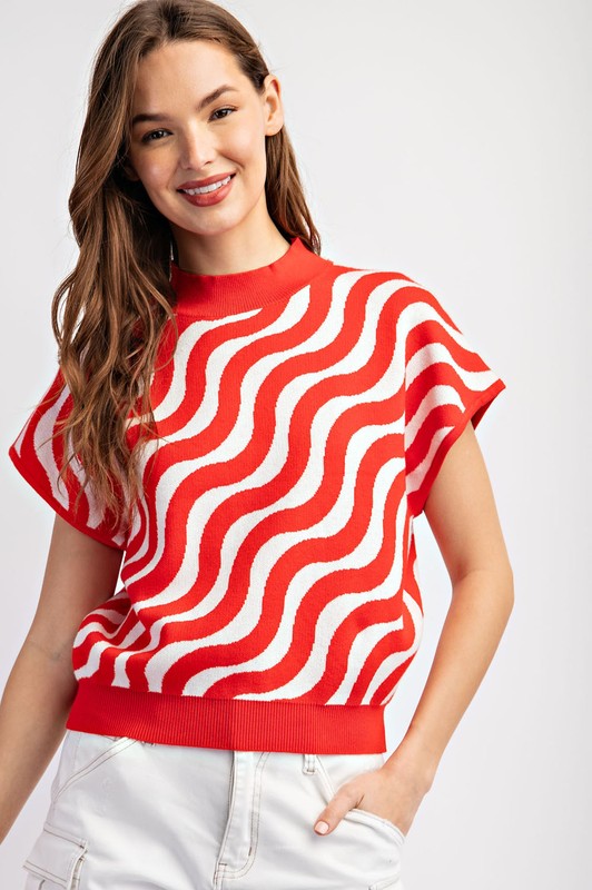 ZIGGY SWIRL SWEATER TOP