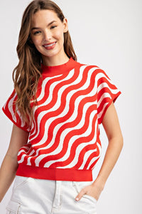 ZIGGY SWIRL SWEATER TOP