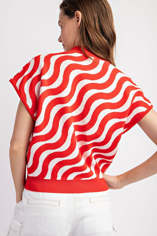 ZIGGY SWIRL SWEATER TOP