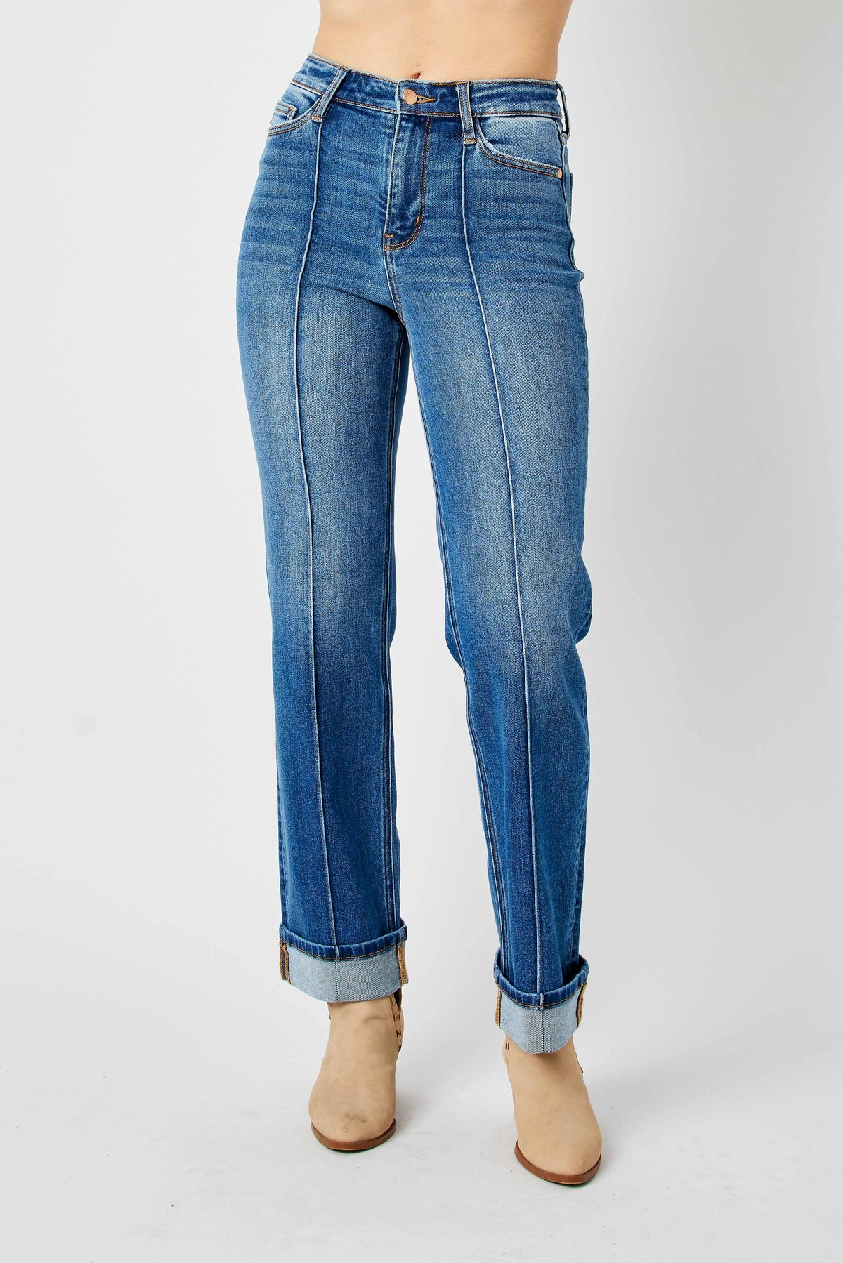 JUDY DETAIL CUFFED DENIM