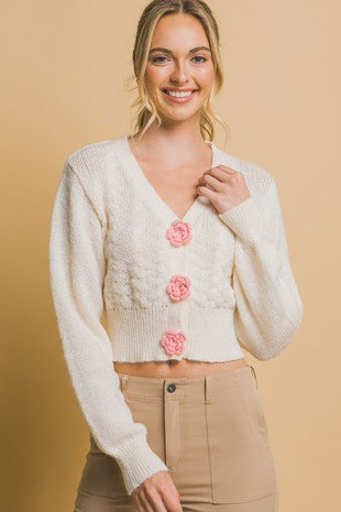 MARLA BLOSSOM BUTTON DETAIL CARDIGAN