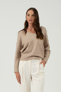 BLAIR V NECK KNIT SWEATER