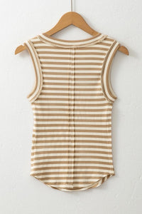 CARLI STRIPE TANK TOP REVERSE SEAM