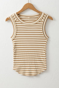 CARLI STRIPE TANK TOP REVERSE SEAM