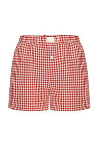 SADIE GINGHAM BOXER SHORTS RED OR BLACK
