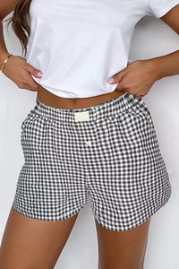 SADIE GINGHAM BOXER SHORTS RED OR BLACK