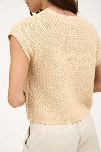 MELANIE KNIT BEIGE SWEATER