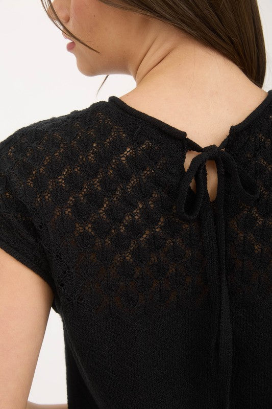 RENNA EYELET TIE TOP