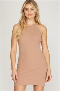 STACY SLEEVELESS SWEATER DRESS