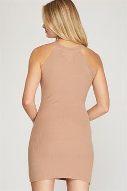 STACY SLEEVELESS SWEATER DRESS