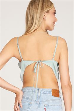 LIZZY SATIN HANDKERCHEIF CAMI TOP