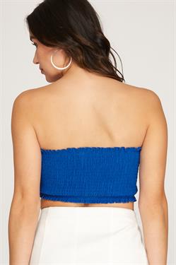 MAISY SMOCKED TUBE TOP