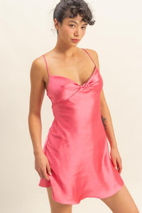 Sweetheart Neck Sleeveless Satin Mini Dress