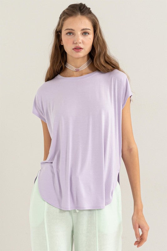 DAISY LAVENDER DOLMAN TOP