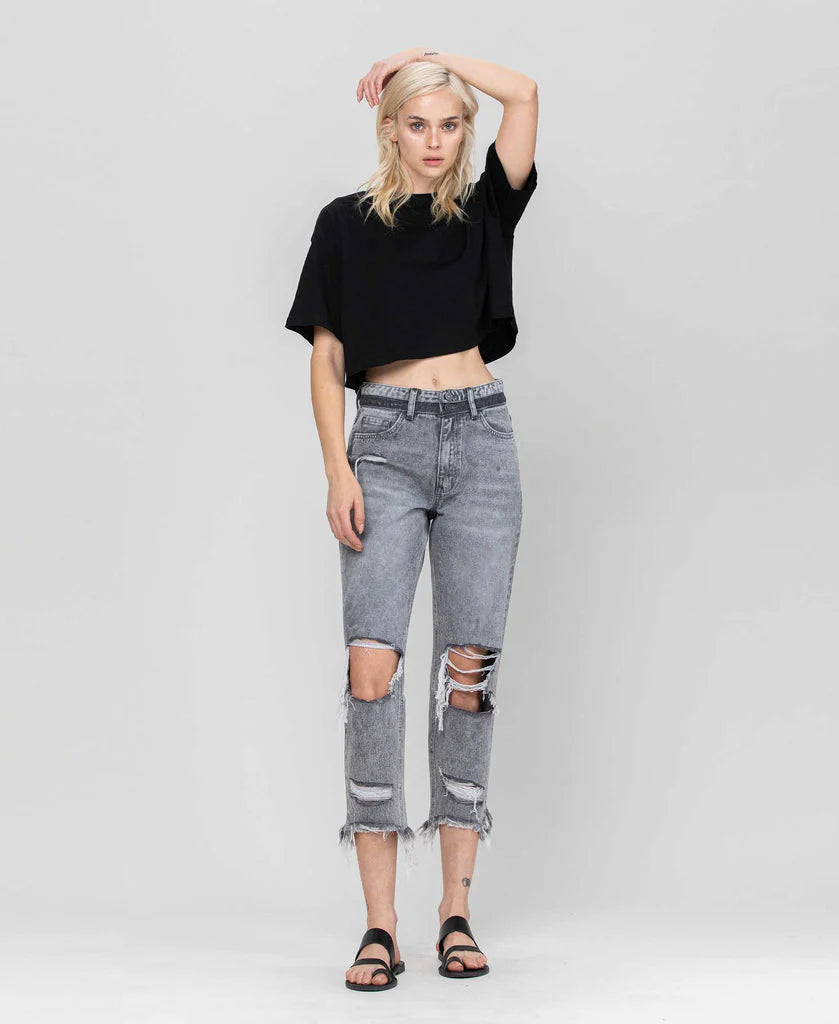 BEVERLY SUPER HIGH RISE MOM JEAN BY VERVET