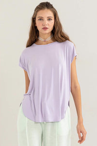 DAISY LAVENDER DOLMAN TOP